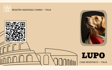 Free Italy Dog ID Card Template to Edit Online