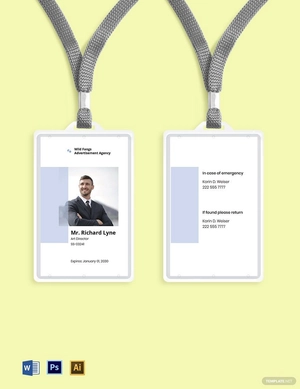 Elegant Advertising agency ID Card Template