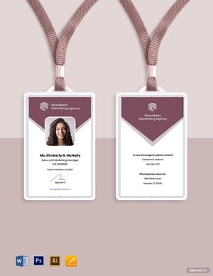 Simple Advertising Agency ID Card Template