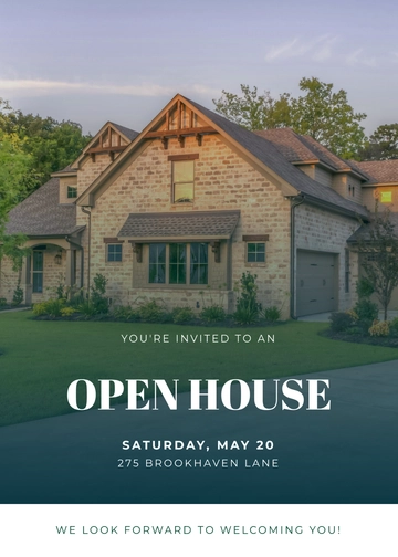 Free Open House Invitation Template to Edit Online