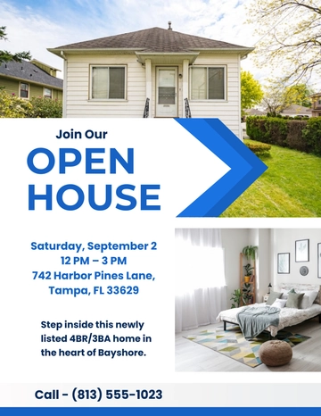 Free Residential  Property Open House Template to Edit Online