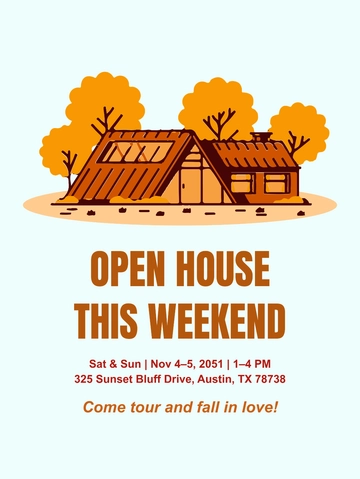 Free Open House Threads Template to Edit Online