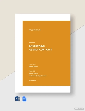 Simple Advertising Agency Contract Template
