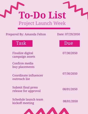 Free Pink To-Do Listing Template to Edit Online Free Pink To-Do Listing Template to Edit Online