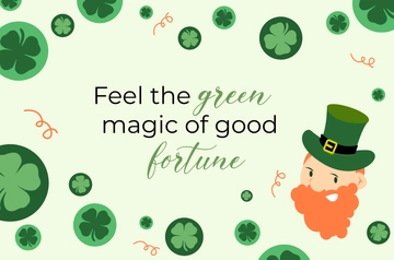 Free Green Shamrock Banner Template to Edit Online