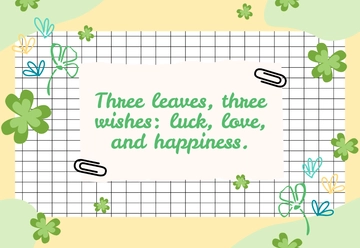 Free Editable Three-Leaf Shamrock Template to Edit Online