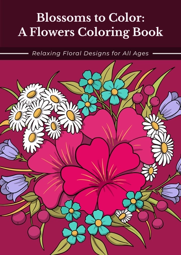 Free Flowers Coloring Book Template to Edit Online