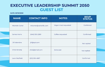 Free Blue Guest Listing Template to Edit Online Free Blue Guest Listing Template to Edit Online
