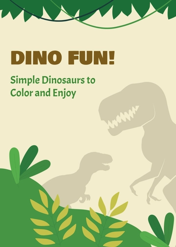 Free Dinosaur Coloring Book Template to Edit Online