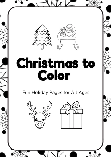 Free Christmas Coloring Book Template to Edit Online