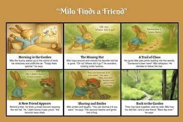 Free Simple Kids Storyboard Template to Edit Online