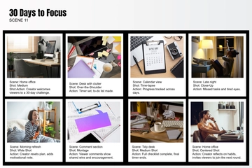 Free Professional Video Content Storyboard Template to Edit Online
