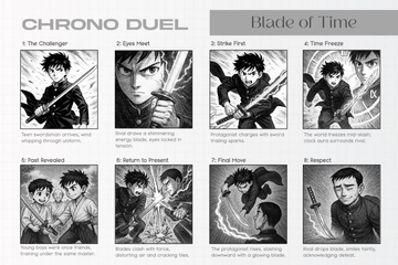 Free Japanese Manga Storyboard Template to Edit Online