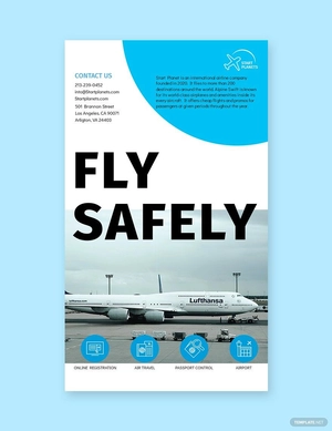 Airlines Aviation Services Whatsapp Post Template