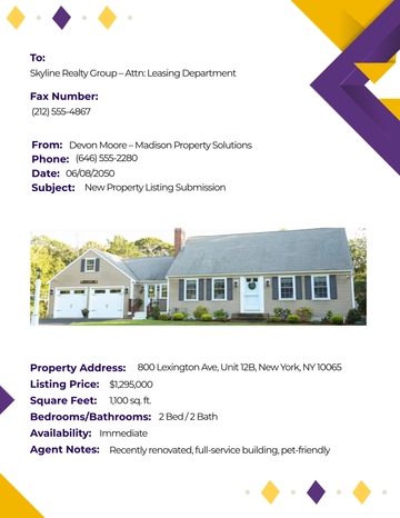 Free Property Listing Fax Sheet Template to Edit Online Free Property Listing Fax Sheet Template to Edit Online