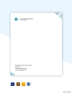 Digital Advertising Agency Letterhead Template