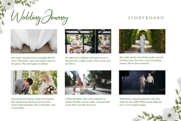 Free White Wedding Storyboard Template to Edit Online