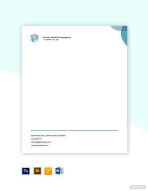 Modern Advertising Agency Letterhead Template