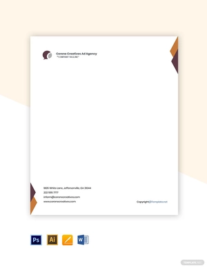 Creative Advertising Agency Letterhead Template