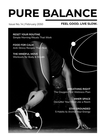 Free Wellness Magazine Cover Template to Edit Online