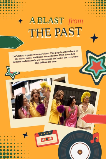 Free Retro Yearbook Template to Edit Online