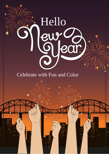 Free New Year’s Coloring Book Template to Edit Online