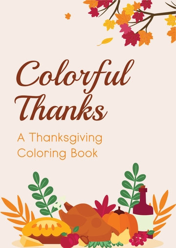 Free Thanksgiving Coloring Book Template to Edit Online