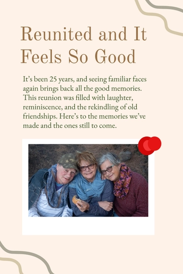 Free Blank Reunion Yearbook Template to Edit Online