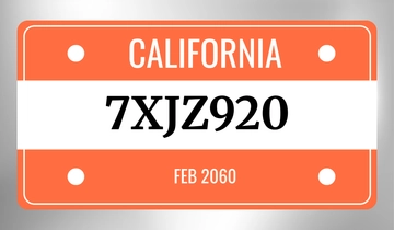 Standard Background License Plate Template to Download