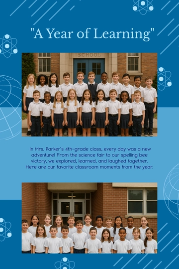 Free Printable Classroom Yearbook Template to Edit Online