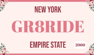 Free Vanity License Plate Template to Edit Online