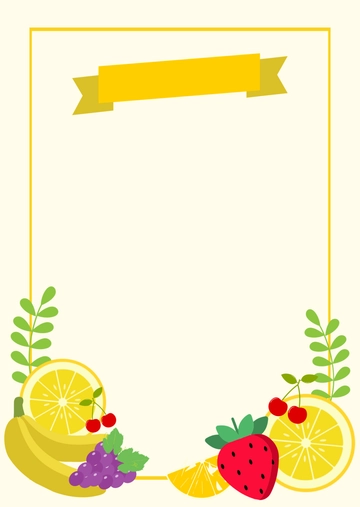 Free Yellow Fresh Fruits Menu Background Template to Edit Online