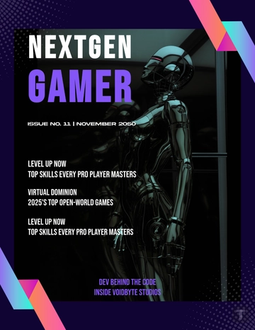 Free Gaming Magazine Cover Template to Edit Online