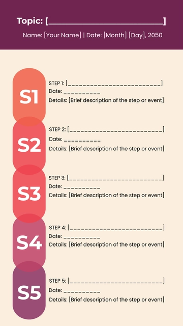 Free Blank Student Timeline Template to Edit Online