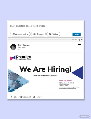 Recruitment Firm Linkedin Post Template