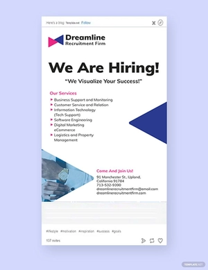 Recruitment Firm Tumblr Post Template