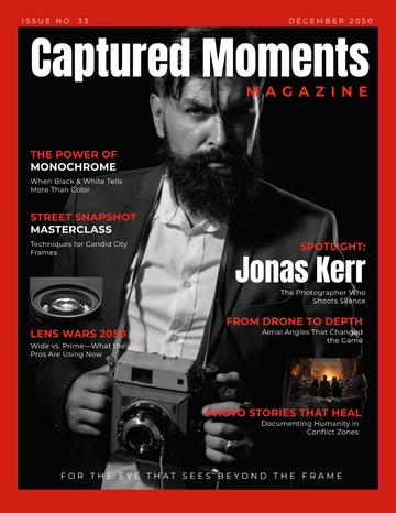 Free Photography Magazine Cover Template to Edit Online