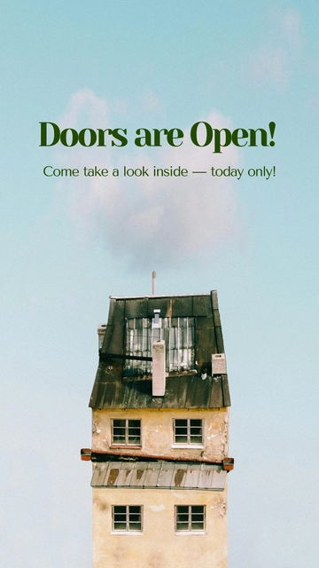 Free Open House Instagram Story Template to Edit Online