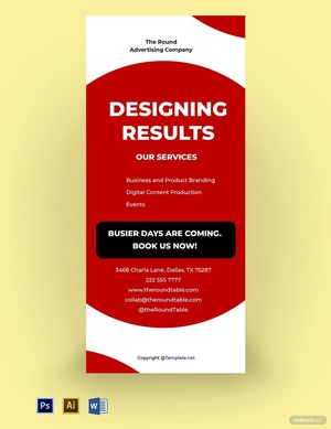 Sample advertising agency rack card Template
