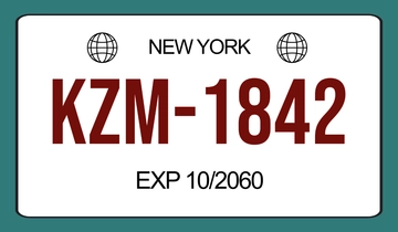 Free Private Vehicle License Plate Template to Edit Online