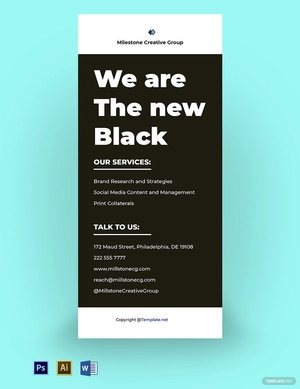 Simple advertising agency rack card Template
