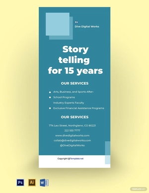 Digital advertising agency rack card Template