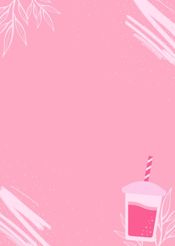 Free Pink Milk Tea Menu Background Template to Edit Online