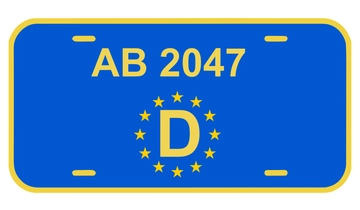 Free European License Plate Template to Edit Online