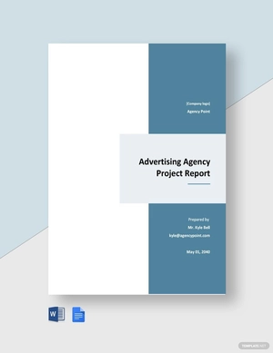 Advertising Agency Project Report Template