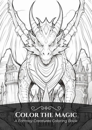 Free Fantasy Creatures Coloring Book Template to Edit Online