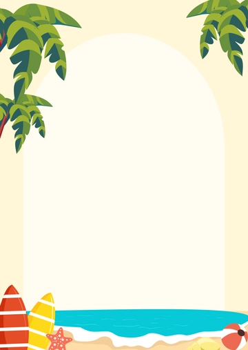 Free Beach Themed Design Menu Background Template to Edit Online