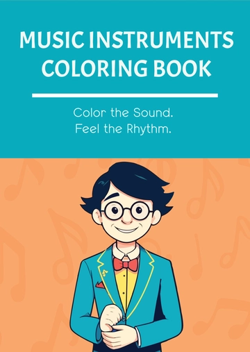 Free Music Instruments Coloring Book Template to Edit Online