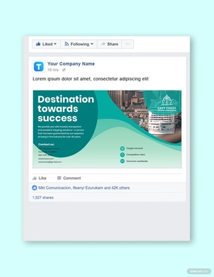 Shipping Facebook Post Template