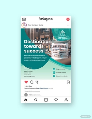 Shipping Instagram Post Template